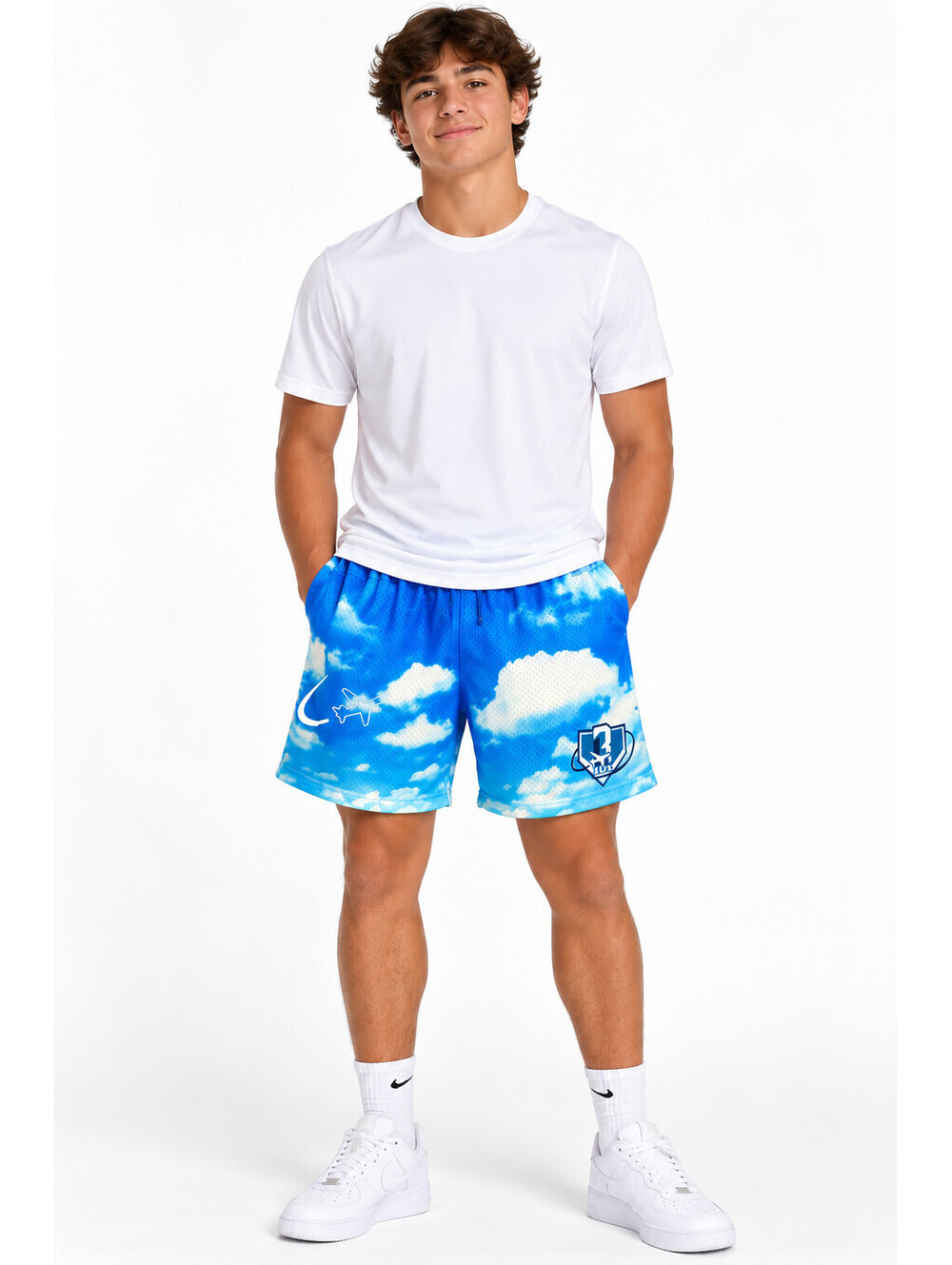 Baseball Lifestyle 101 Dream Chaser Shorts Men’s Small Regular Blue/White Cloud